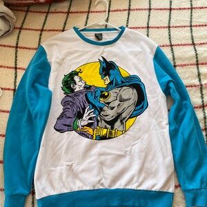 Batman x CakeWorthy Batman Joker Blue/White Women’s Sweater WRINKLED EXCLUSIVE
